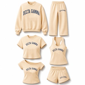 Ensemble décontracté pour femmes, sweat-shirt et pantalon assortis avec impression personnalisée de sororité - Product Image 4
