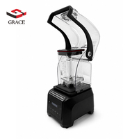 Licuadora Comercial Profesional GRACE con Carcasa Insonorizada, Tamper y Programa Preestablecido LCD, Trituradora de Hielo de Alta Resistencia para Bares