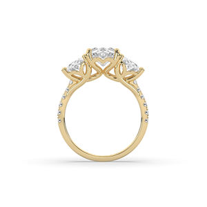 Anillo de Diamante de Laboratorio Ovalado Brillante Único de 4.24Ct, Oro de 14KT, Estilo Ligero, Joyería de Compromiso de Oro de 10KT para Aniversario - Product Image 2