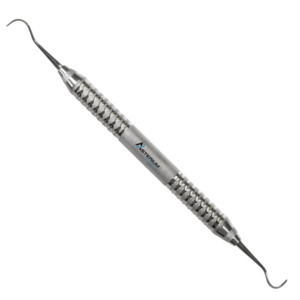 Sonde dentaire manuelle à pointe incurvée, double extrémité, en acier inoxydable, pour diagnostic parodontal, avec poignée ergonomique, pour examen buccal - Product Image 2