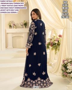 Vestido de Gala Largo, Moderno, Natural, Cómodo, Transpirable, con Bordado Floral - Product Image 3