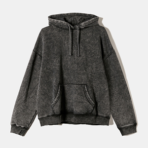 Oferta Especial: Sudadera con Capucha para Mujer, Estilo Vintage, Lavado Ácido, Color Sólido, Tejido Grueso, MOQ Bajo - Product Image 3