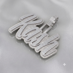 จี้เพชรทรงตัวอักษรคลาสสิกขนาดใหญ่ SHRAMAN DIAMOND เงินแท้ 925 สร้อยคอพร้อมจี้ตัวอักษรตามสั่ง ประดับเพชรโมอิสซาไนต์ ของขวัญสำหรับงานปาร์ตี้ - Product Image 1