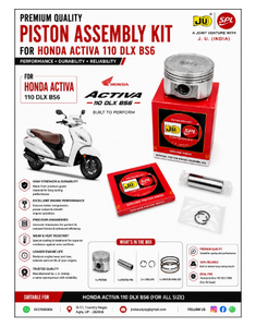 Kit de Pistón para Honda Activa 110 BS6, Diámetro de 47.00mm, Anillo OEM de Superficie Lisa, 47.00mm - STD a Precio Accesible - Product Image 2