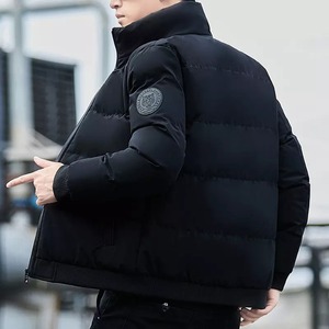 Custom Heavy Designer Puffer <b>Jacket</b> OEM Oversized Men's <b>Winter</b> Stand Collar Windproof Reversible Eco-Friendly Shiny 100% Nylon - Product Image 6