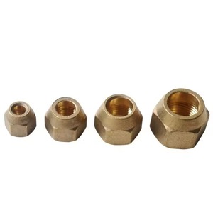 Écrou de compression hexagonal en laiton basse pression, en pouces, OEM ODM AOL-103 SAE # 060110 Ambark Overseas Limited NPT/BSPT - Product Image 3