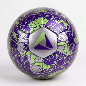 Balón de Fútbol Profesional Stalwart Impex, Plegable, Resistente, Ligero, Ecológico, con Impresión en Verde y Morado, Popular - Product Image 1