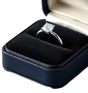 IGI Certified Cushion Lab Created Diamond Solitaire Engagement Ring 10K 14K 18K Solid Gold Prong Set Promise Ring Proposal Ring - Product Image 4
