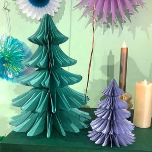 Wholesale Flat <b>Honeycomb</b> Paper Tree for Indoor Christmas <b>Decorations</b> Christmas <b>Decoration</b> Supplies - Product Image 2