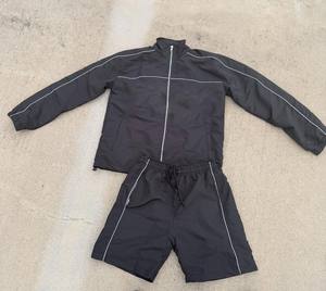 Men's Two Piece Tracksuit Set Full Sleeve <b>Zip</b> <b>Up</b> <b>Jacket</b> With Shorts Color Blocking Design Quick Dry Polyester Sporty Style - Product Image 2