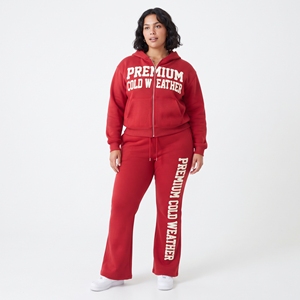 Women <b>Plus</b> <b>Size</b> Hooded Tracksuit Full Length Puff Printing Hoodie Flare Sweatpants <b>Set</b> 100% Cotton Zipper Hoodies <b>Jogger</b> <b>Sets</b> - Product Image 6