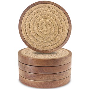 Handcrafted Rustic Oak <b>Wood</b> Coasters Wholesale | Tree <b>Slice</b> Natural Edges - Product Image 2