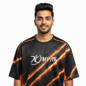 เสื้อยืดโอเวอร์ไซส์สไตล์สตรีทสำหรับผู้ชาย ลายพิมพ์ซับลิเมชั่น เสื้อผ้าลำลอง - Product Image 1