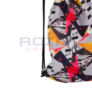 Sac à dos personnalisé en toile avec cordon de serrage, sublimation, luxe, écologique, imperméable, polyester, grand espace de rangement, logo en sublimation - Product Image 4