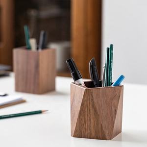 Wooden <b>Pen</b> Holder Storage Box Diamond Cute Desktop Storage Creative Wooden <b>Pen</b> Holder Wholesale - Product Image 6