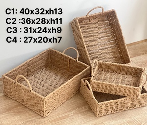 Panier de rangement en papier multifonctionnel, tressé, de forme rectangulaire, pour vêtements et jouets, fait main, écologique, style classique, capacité 3-6L - Product Image 1