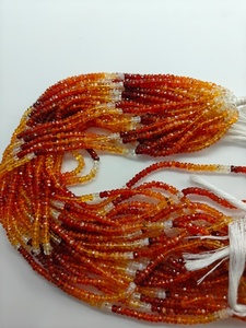 Perles Rondelles Facettées en Opale de Feu Mexicaine 2026 en Gros, de 3mm à 6mm, pour la Fabrication de Bijoux Fins, Colliers, Bracelets et Boucles d'Oreilles Personnalisés - Product Image 2