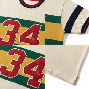 Jersey Retro Personalizado Premium de Malla, Cuello en V, Manga Corta, Unisex, Estilo Urbano, Fútbol Americano, Fútbol, Jersey Corto con Estampado Completo - Product Image 6