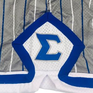 Pantalones Cortos de Baloncesto de Malla Gruesa con Rayas Grises Phi Beta Sigma para Hombre, Ajuste Cómodo, Tela Premium, Ropa de Fraternidad Griega - Product Image 6