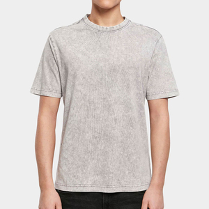 Diseña tu Propio Logotipo, Camisetas para Hombre con Lavado Ácido, 100% Algodón, Corte Holgado, Ropa Casual, Último Diseño en Camisetas con Lavado Ácido para Hombre - Product Image 1