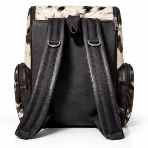 Mochilas escolares de cuero vacuno con pelo, hechas a mano, al por mayor, proveedor OEM, personalización de marca, exportación de bolsos para estudiantes a precio asequible - Product Image 3