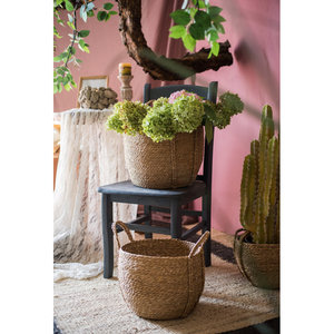Cesta tejida paja decorativa - Product Image 3