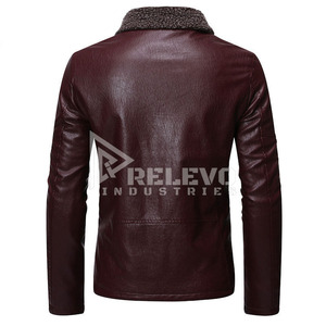 RELEVO INDUSTRY OEM Veste de moto en cuir véritable pour homme, fabriquée au Pakistan, col montant, tissu peigné, doublure en élasthanne, haute qualité - Product Image 2