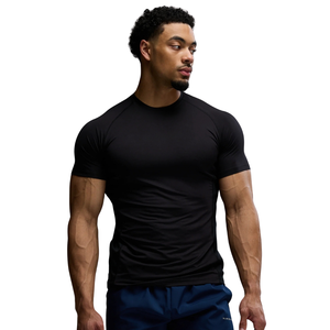 Camiseta de Compresión Personalizada para Hombre, Azul Marino, con Gráficos, Manga Larga, Cuello Redondo, Ajustada, para Gimnasio, Entrenamiento, Deporte, Ropa Deportiva, Capa Base - Product Image 1