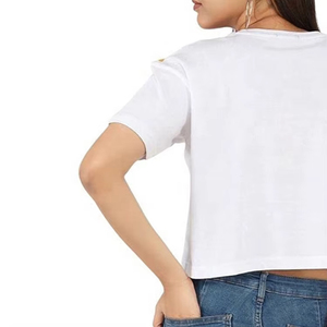 Camisetas Cortas Personalizadas, Lisas, para Gimnasio y Fitness, Camisetas Básicas Blancas para Mujer, Crop Top Sexy - Product Image 6