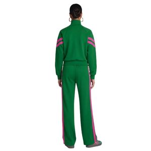 AKA Knit Track Suit Set Women Green Zip Jacket <b>Pants</b> Set Pink Stripe Athletic Wear Greek Sorority Casual Sports Outfit - Product Image 2