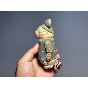 Hand-Carved Mango Wood Cat Figurine Wholesale | Moradabad Artisan | Natural Honey - Product Image 4