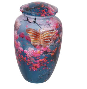 Dernière conception Vente en gros Urne funéraire décorative en métal Urne commémorative avec design poli au prix de gros - Product Image 5