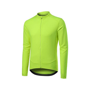 เสื้อปั่นจักรยานแขนยาวสีเขียวนีออนสำหรับผู้ชายผู้หญิงสวมใส่เพื่อประสิทธิภาพสูง - Product Image 1