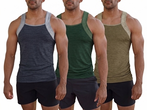 Wholesale 100% Cotton Sporty <b>Mens</b> Casual Knitted Gym <b>Singlet</b> Plus Size Solid Vest Quick Dry - Product Image 4