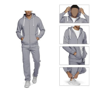 Ensemble de survêtement d'hiver 2 pièces pour homme, décontracté, avec sweat à capuche zippé, idéal pour la gym, les voyages et le quotidien - Product Image 4