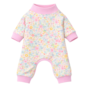 Dog <b>Pajamas</b> <b>Onesie</b> Meadows Floral Print Soft Stretch Pet Sleepwear Cozy Breathable All Season Nightwear For Small Medium Dogs - Product Image 4