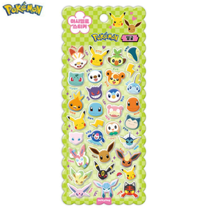 Autocollants Pokémon en forme de guimauve, visages mignons, autocollants 3D gonflés coréens pour journal, ordinateur portable, bagages, téléphone, décoration, cadeau pour enfants, vente en gros - Product Image 1