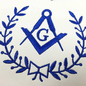 Master Mason Blue Lodge <b>Apron</b> -<b>White</b> & Navy Blue Various Materials precision workmanship, elegant detailing, and premium quality - Product Image 3