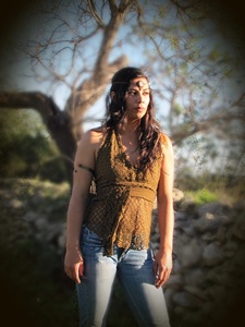 Top Halter de Algodón Estilo Boho Chic, Perfecto para Festivales, Ligero, Transpirable y Cómodo, Ropa de Verano - Product Image 4