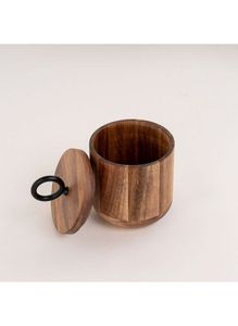 Olive Wood Round Salt <b>Box</b> with Lid Eco-Friendly Durable Seasoning Keeper Dishwasher Oven Safe Custom Logo OEM/ODM - Product Image 5