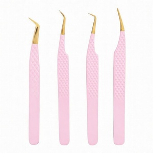 Golden Fiber <b>Tip</b> Volume Lash <b>Extension</b> Tweezers Stainless Steel Multi <b>Tips</b> Lash <b>Extension</b> Tweezers - Product Image 1