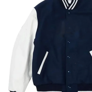 Chaqueta Universitaria Unisex Griega Personalizada |   Mezcla de Lana y Cuero Vacuno de Primera Calidad |   Cintas Bordadas Personalizadas para Fraternidades y Hermandades - Product Image 2