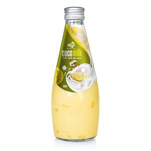 Bebida de Jugo de Frutas con Sabor a Sandía y Leche de Coco, en Botella de Vidrio de 290 ml, Etiqueta Privada, OEM, ODM, Suministro al por Mayor, 30% de Pureza - Product Image 2