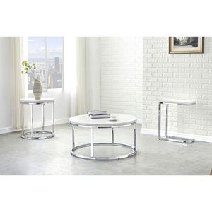 Mobili da soggiorno con tetto in marmo bianco eco - Product Image 3