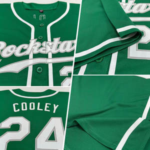 Custom Green Baseball Jersey Unisex Adult Short Sleeve Regular Fit Screen Printing Breathable Polyester Team Name 00 - Product Image 6