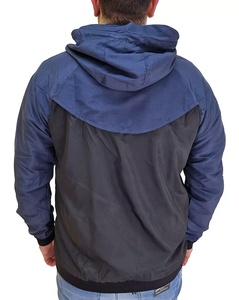Veste coupe-vent en nylon bicolore de haute qualité en gros, avec logo personnalisé, fermeture éclair et doublure en mesh, veste coupe-vent personnalisée pour hommes - Product Image 2
