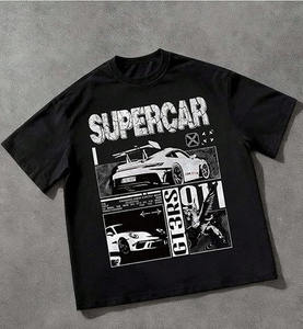 Camiseta de Hombre de Alta Calidad al por Mayor, 100% Algodón, Tejido Transpirable, Compresión, Corte Holgado, Manga Corta, 300g, Diseño Personalizado - Product Image 3