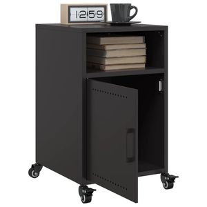 เหล็กรีดเย็นสีดำตู้ข้างเตียง14.2x15.4x23.2ใน nightstands - Product Image 4