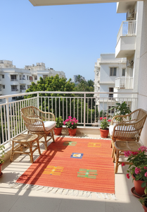 Tapis et ensembles de tapis modernes lavables, faits main, réversibles, pliables, en coton peluche à motifs floraux pour la maison, la chambre, le salon et les voyages - Product Image 2