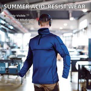 Vêtements de travail industriels personnalisés pour hommes en polyester respirant et léger, uniforme anti-coupure, résistant à la chaleur, protection de niveau D 800C - Product Image 3